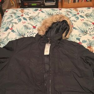 Adidas Men's Black Hooded Jacket